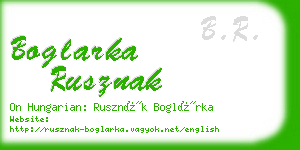 boglarka rusznak business card